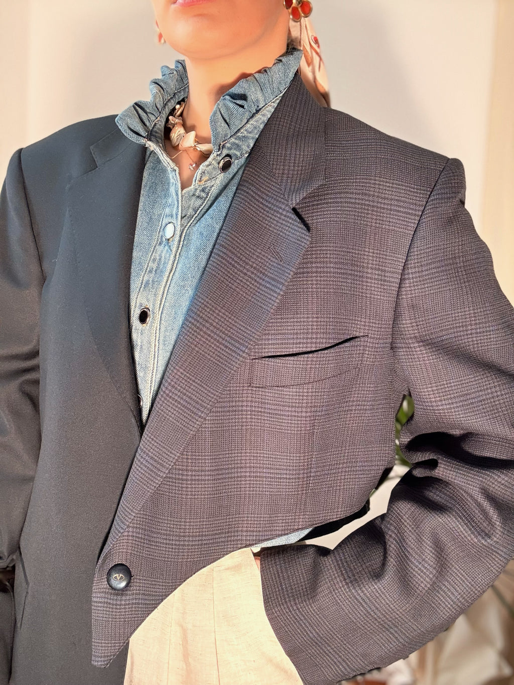 Blazer Bicolor Rielaborato Asimmetrico