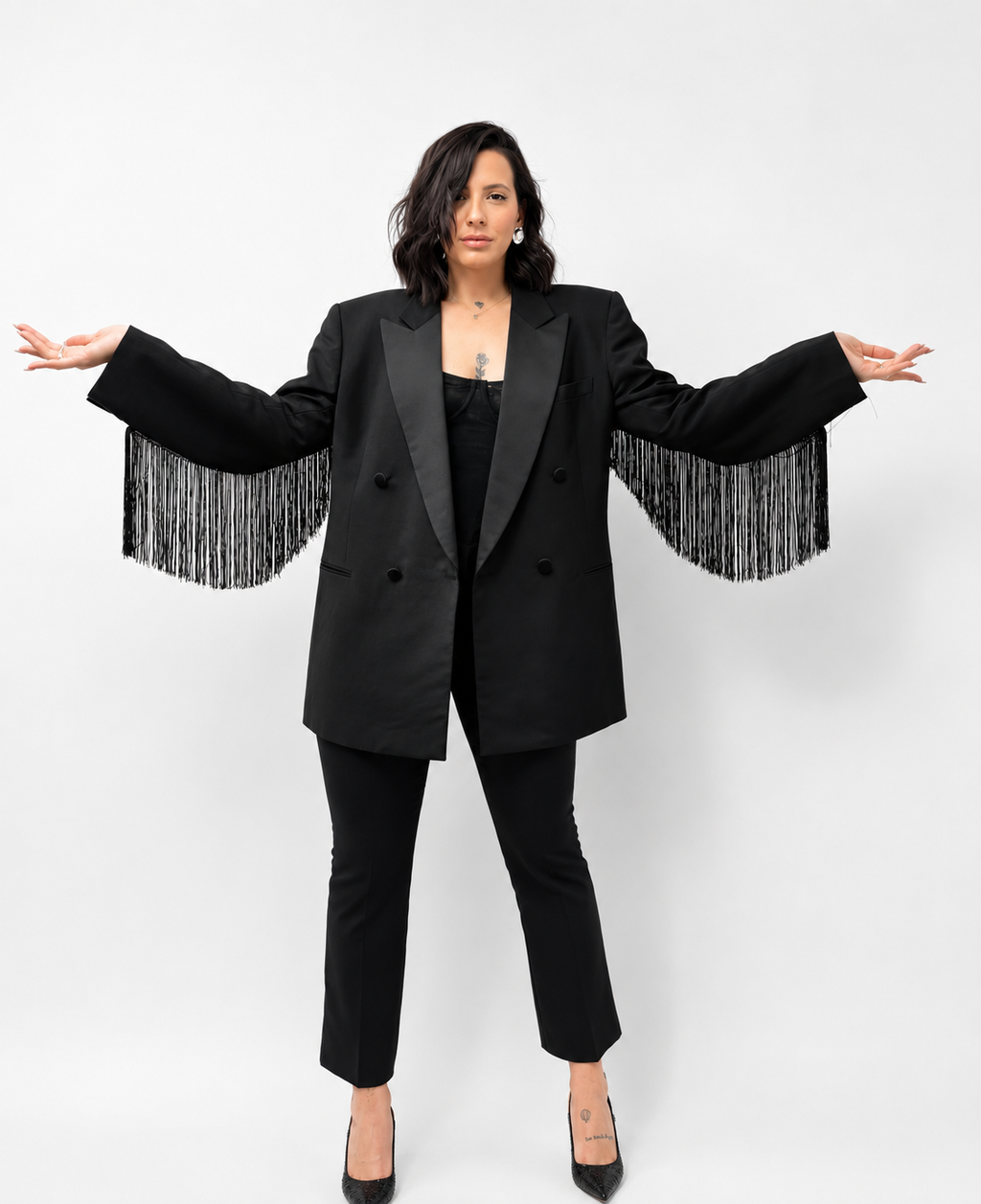 Blazer Midnight Fringe