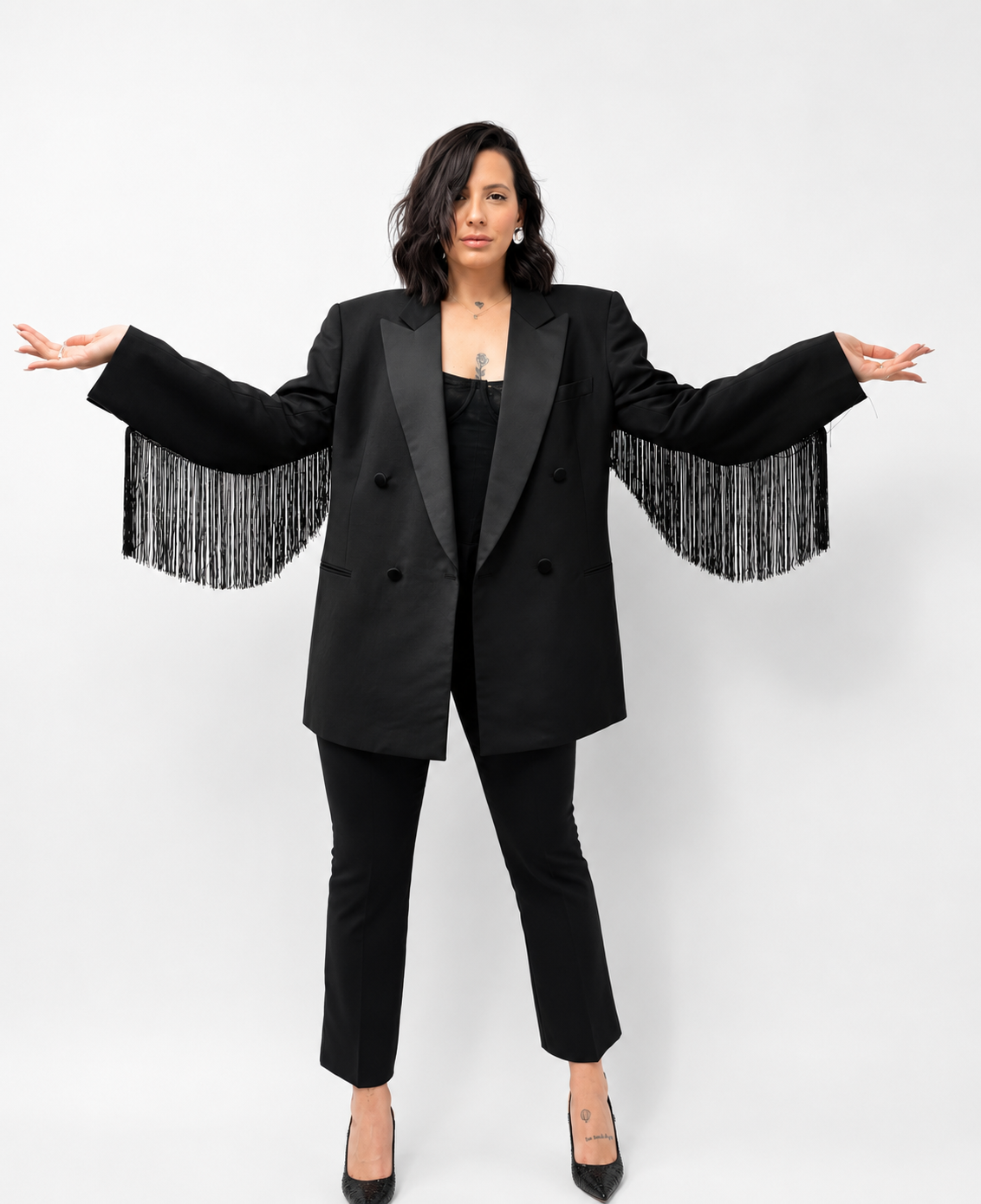 Blazer Midnight Fringe