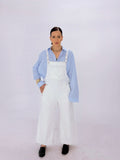 White Denim Salopette