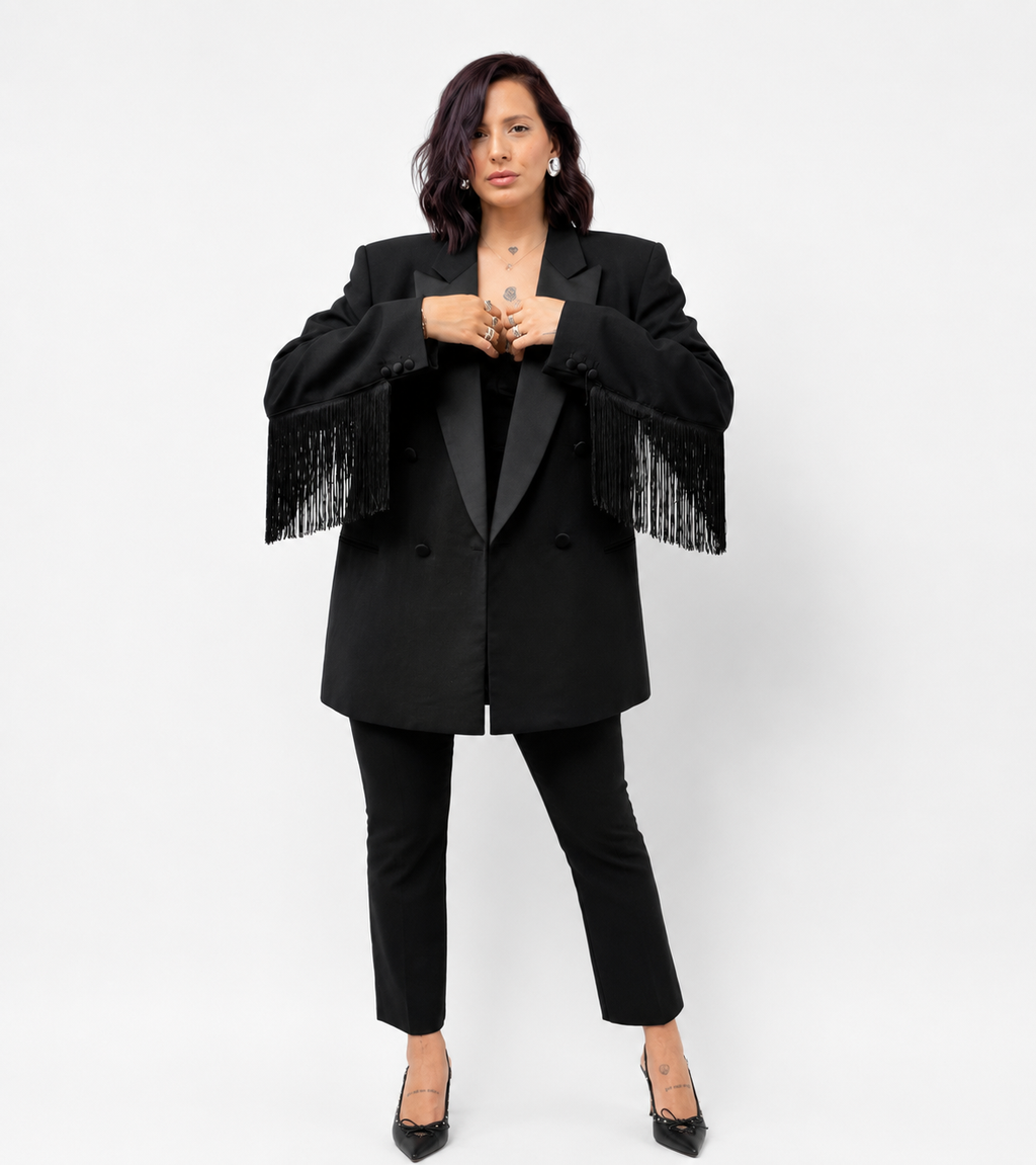 Blazer Midnight Fringe