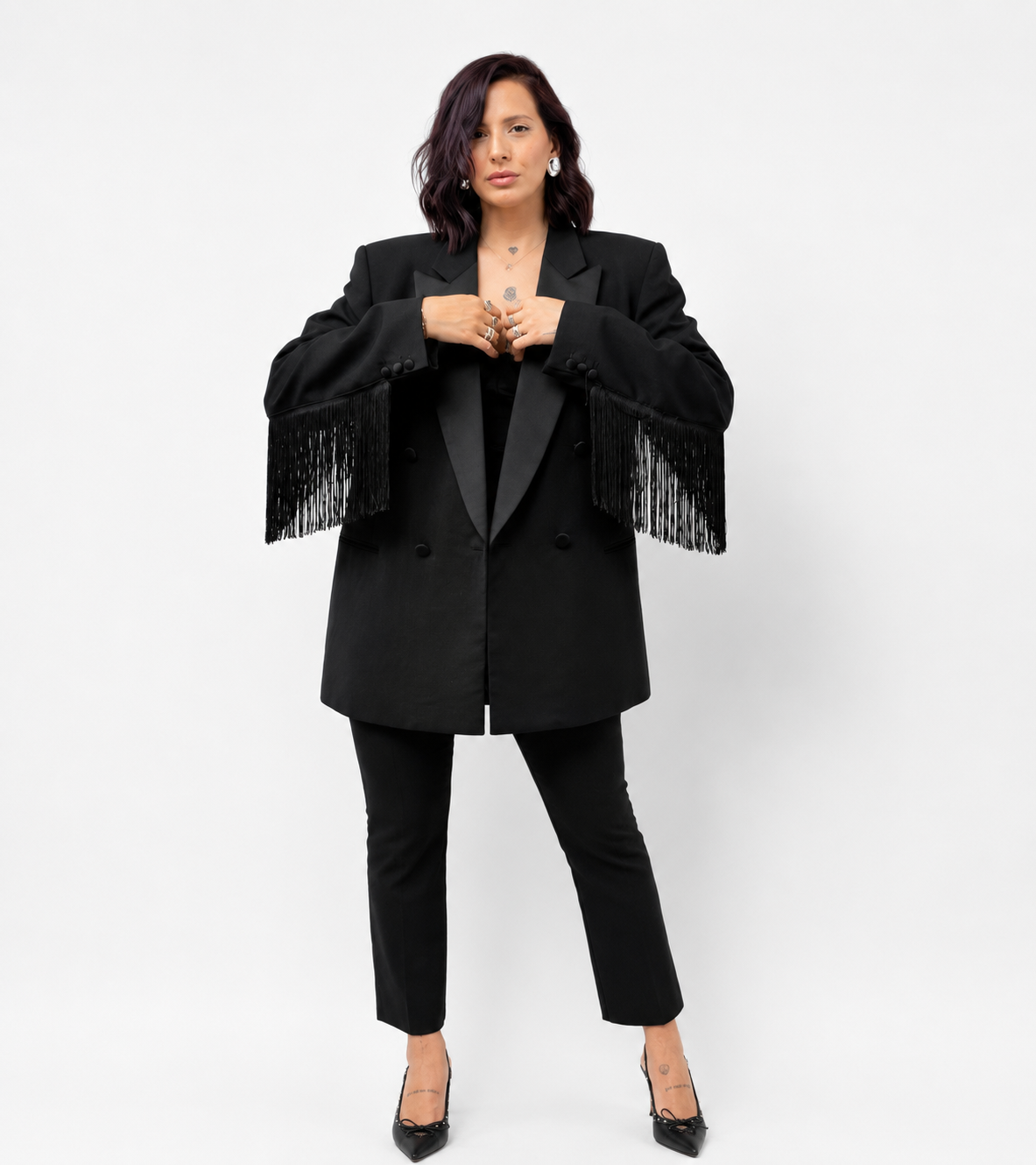 Blazer Midnight Fringe