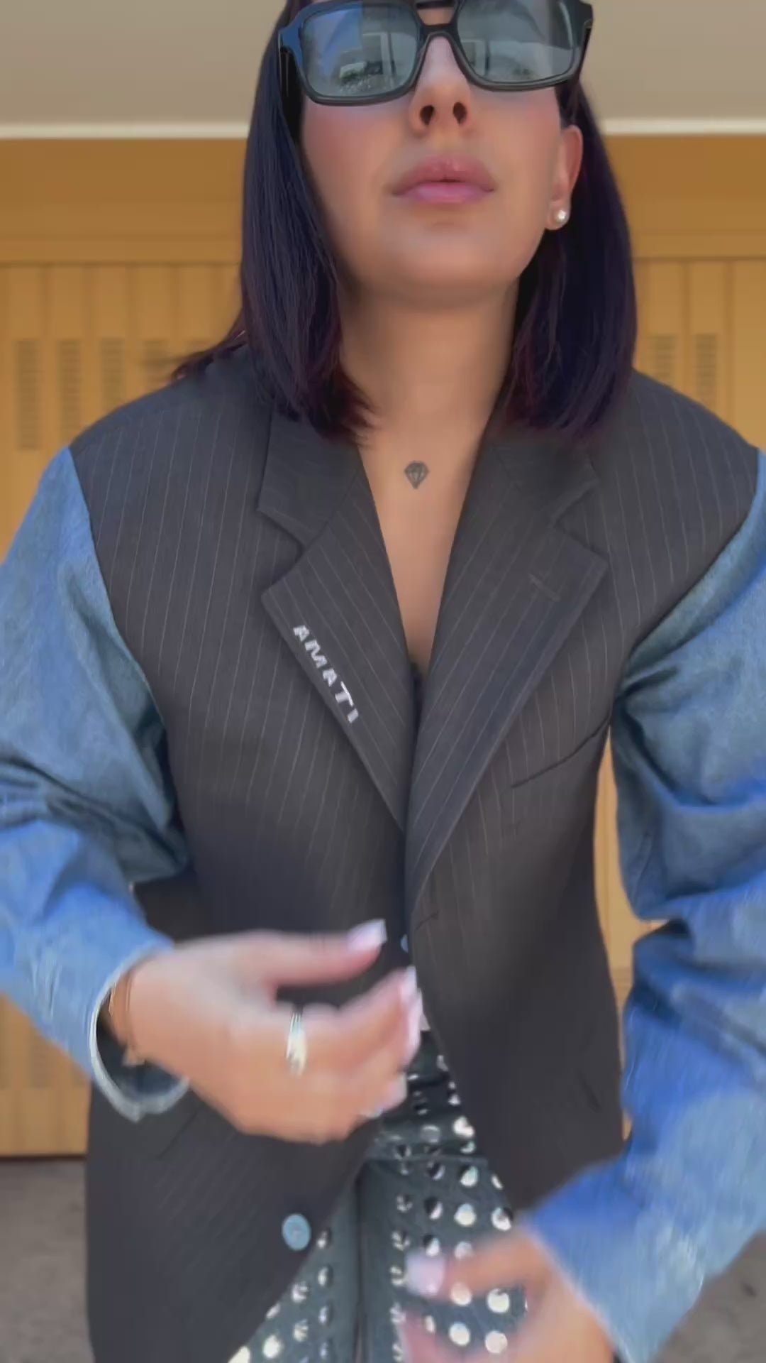 Blazer vintage gessato Reworked